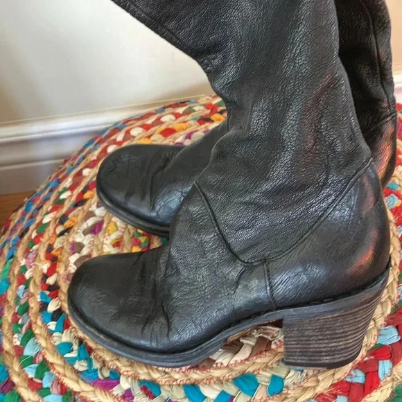 Fiorentini + Baker black leather  high boots - Picture 4 of 10